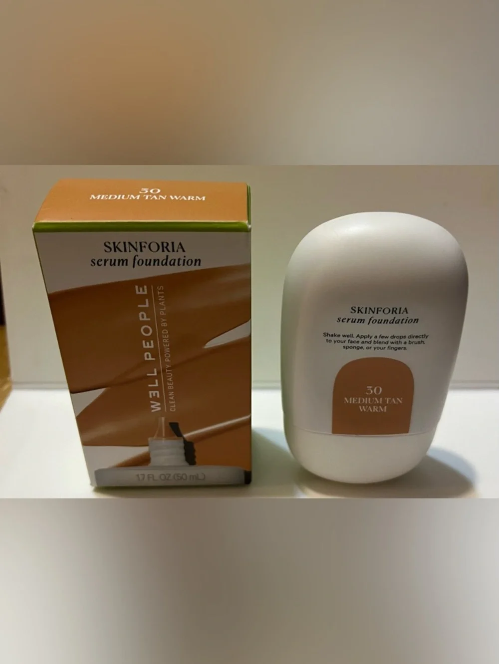 Well People Skinforia Serum Foundation Color-30 Medium Tan Warm New In Box